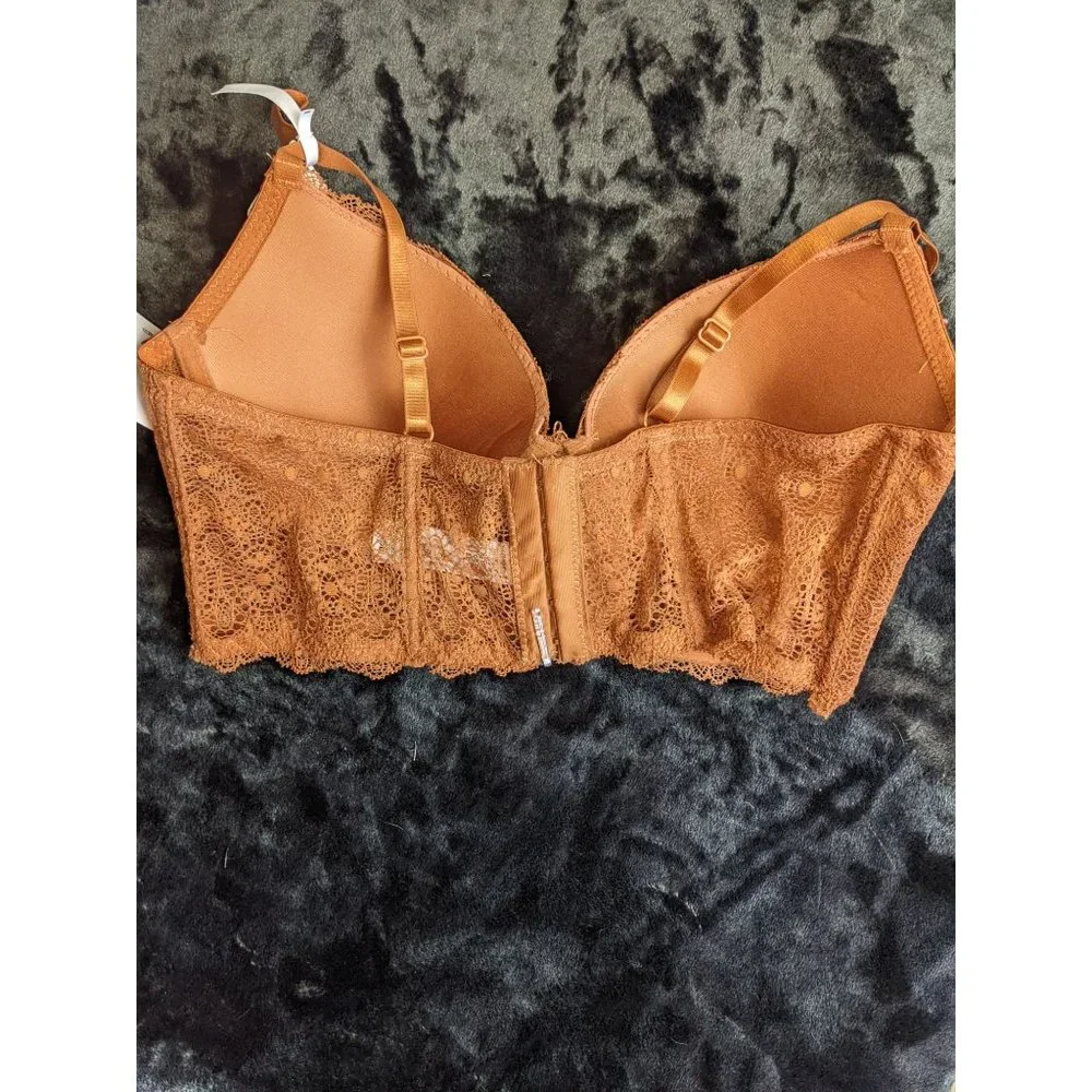 FRENCH AFFAIR BROWN PUSH UP BRA SET - Picture 4 of 10